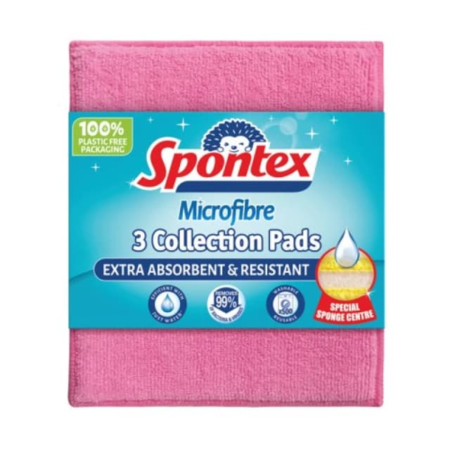 Spontex Microfibre Pads Assorted (3 Pack) 19700617