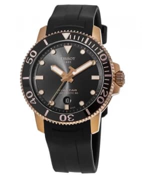 Tissot Seastar 1000 Automatic Black Dial Black Rubber Strap Mens Watch T120.407.37.051.01 T120.407.37.051.01