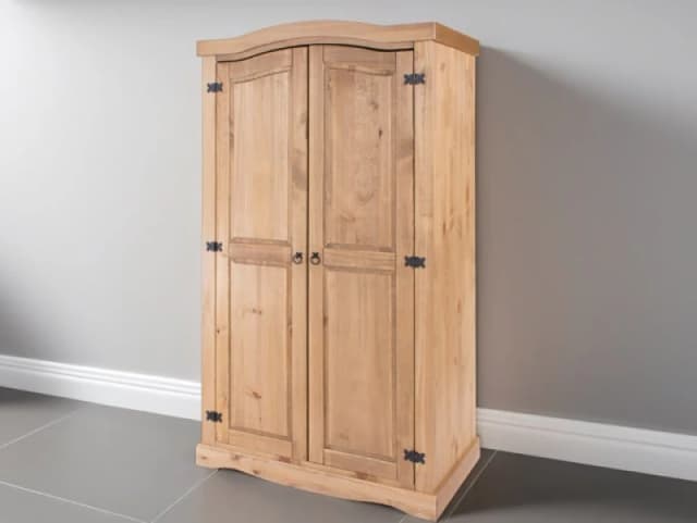 Core Corona 2 Door Pine Wooden Double Wardrobe