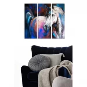 MDF50681927 Multicolor Decorative MDF Painting (3 Pieces)