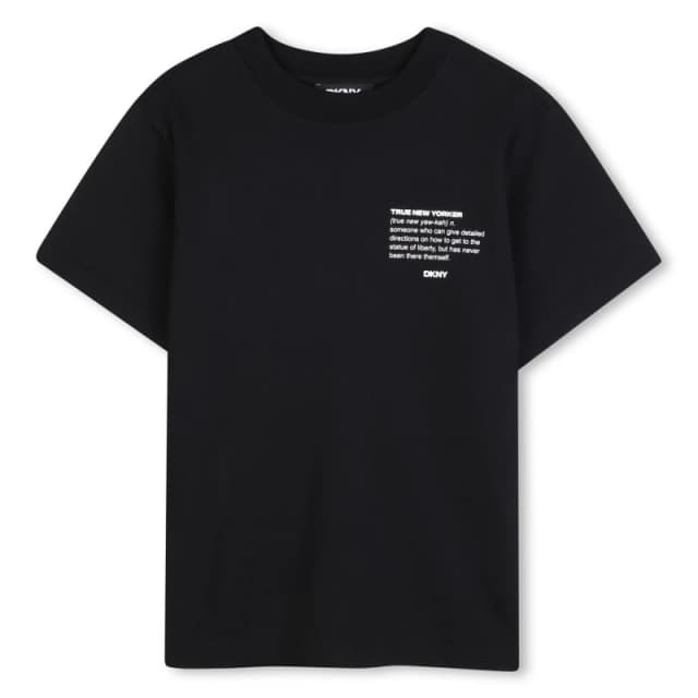 DKNY SS T Shirt Jn63 Black unisex 6Y