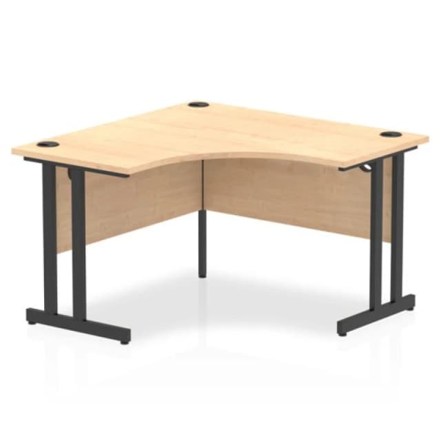 Impulse Impulse 1200mm Corner Office Desk Maple Top Black Cantilever Leg ICCDC12BMPE