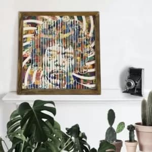 MZM724 Multicolor Decorative Framed MDF Painting