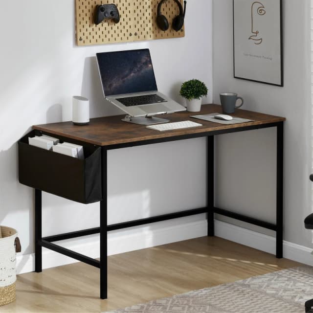 Lassic Vida Designs Brooklyn Large Computer Desk Dark Wood unisex Large