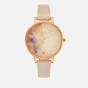 Olivia Burton Womens Semi Precious Watch - Blossom/Rose Gold