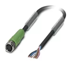 Phoenix Contact Sac-6P-10,0-Pur/m 8Fs Sensor Cord, 6P, M8 Rcpt-Free End, 10M