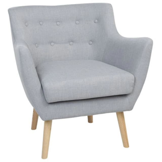 Beliani Armchair Drammen Fabric Light Grey