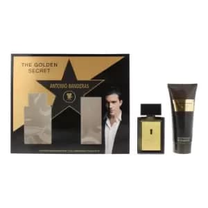 Antonio Banderas Golden Secret 2 Piece Eau de Toilette For Him 50ml & Aftershave Balm 100ml Gift Set