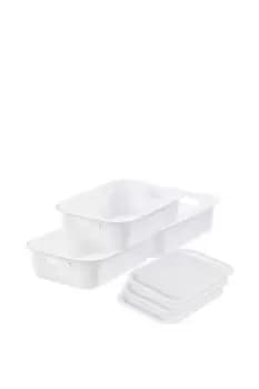 'Recycled Basket 10' with lids x3