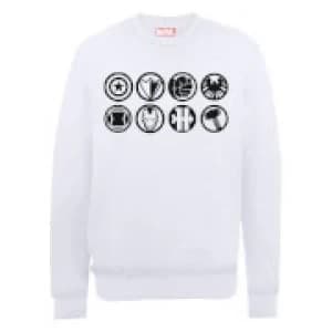 Marvel Avengers Assemble Team Icons Sweatshirt - White - L