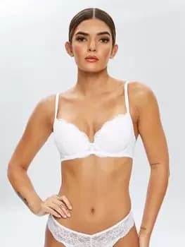 Ann Summers Sexy Lace Planet Plunge Bra, White, Size 30B, Women