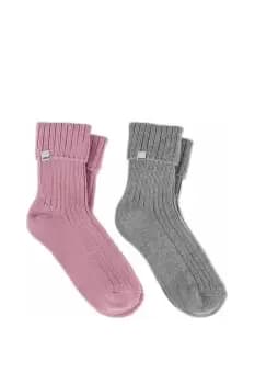 Twin Pack Turnover Socks