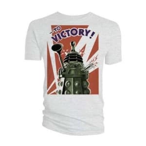 Doctor Who - Dalek to Victory Mens XX-Large T-Shirt - White
