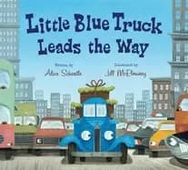 little blue truck leads the way board book