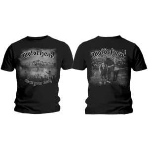 Motorhead - Clean Your Clock B&W Unisex Large T-Shirt - Black