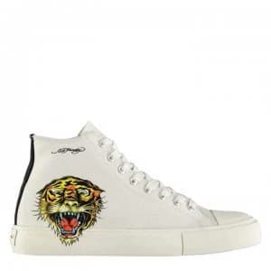 Ed Hardy Fierce Hi Top Trainers - White