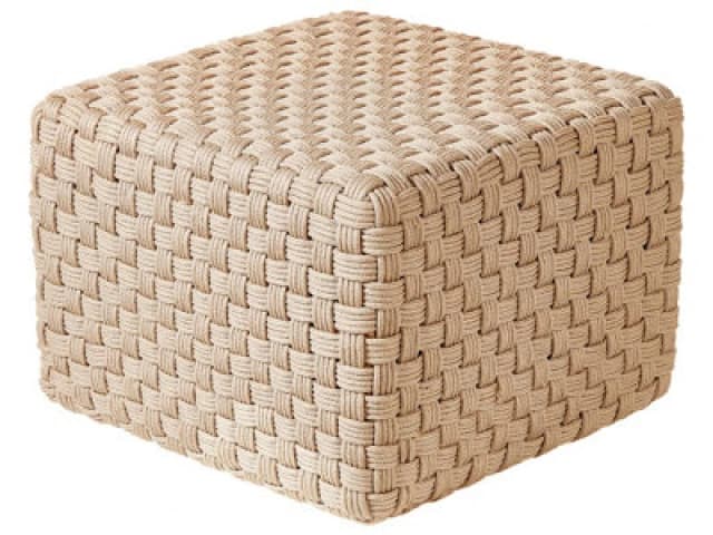 Beliani Pouffe Nalli Synthetic Material Light Beige