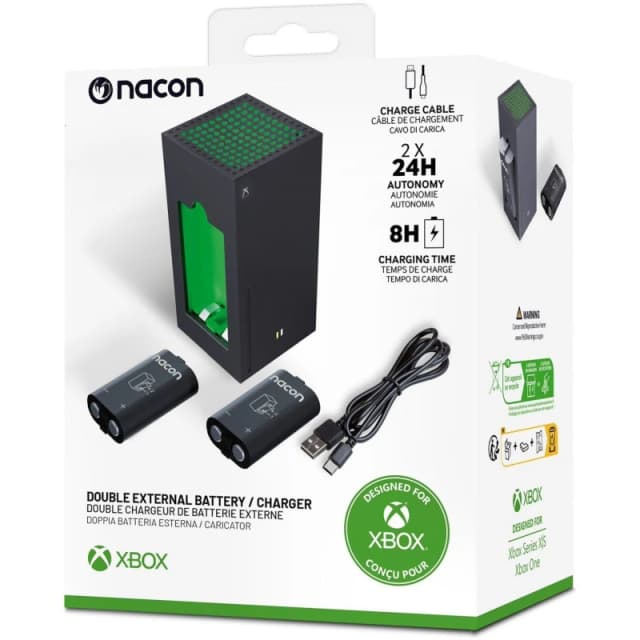 Nacon External Battery Charger for Xbox Controllers Charging and Cables Mint Black 92677572000