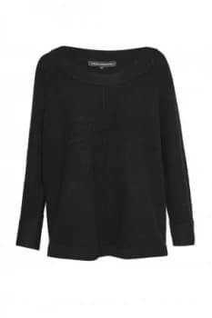French Connection Autumn Flossy Round Neck Jumper Black