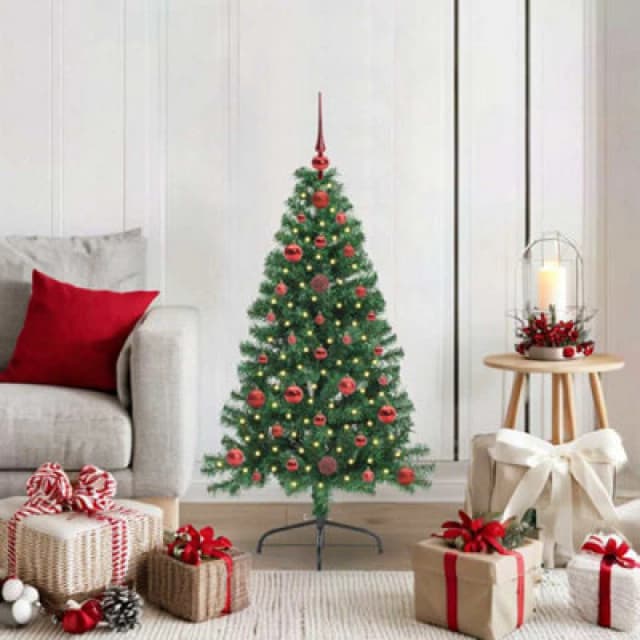 Vidaxl Artificial Pre-Lit Christmas Tree Green 120 Cm Pvc
