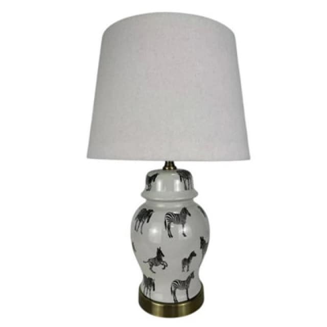 Lamp and Shade - Ceramic - L18 x W18 x H40cm MinsterStylishLivingLtd7475