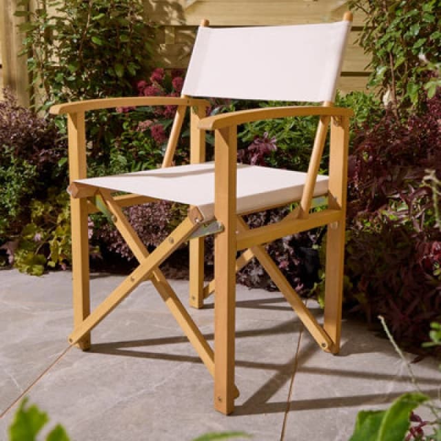Rowlinson Ascot Folding Director's Chair - Natural, Brown ASCDCHNA