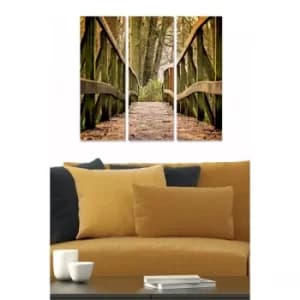 MDF3024773 Multicolor Decorative MDF Painting (3 Pieces)