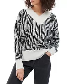 Barbour Byron Chevron Knit V Neck Sweater