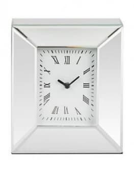 Rectangle Mirrored Mantel Clock