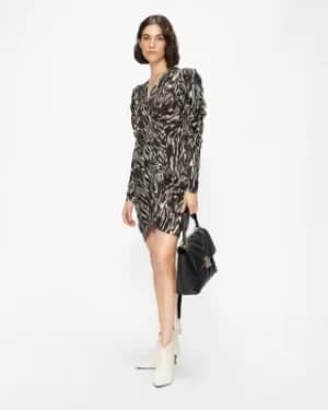 Zebra Stripe Jersey Mini Dress