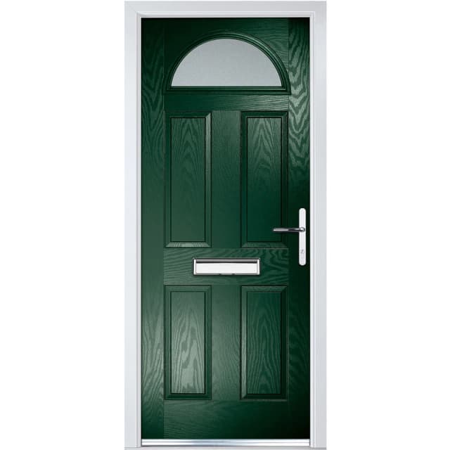 Crystal Grp Door Four Square Sunburst Green Lh 920 X 2055Mm Obs, Green 41GRLHOB