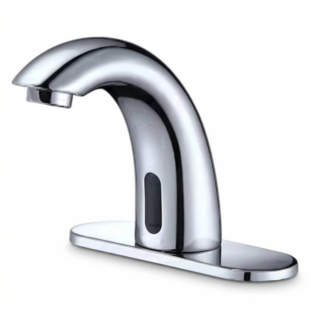 ENER-J Touchless Automatic Sensor Basin Tap & Mixer Valve Chrome in Metallic Silver Metallic Silver Unisex