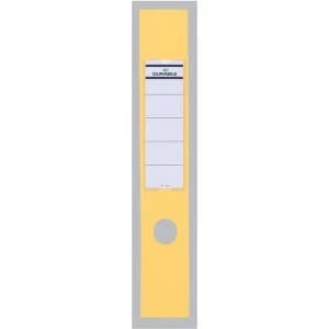 Durable ORDOFIX Self Adhesive PVC Spine Labels Yellow for Lever Arch File Pack of 10 Spine Labels