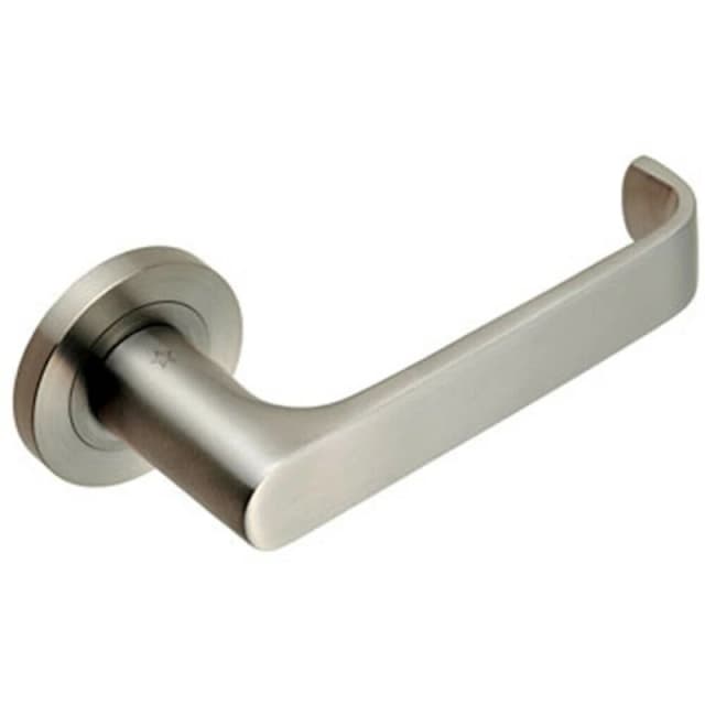 Loops PAIR Straight Bold Faced Safety Handle Concealed Fix Round Rose Satin Steel Metallics