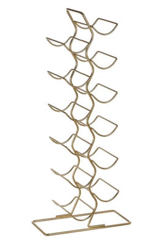 Orsina Wren 12 Bottle Wine Rack With Gold Finish