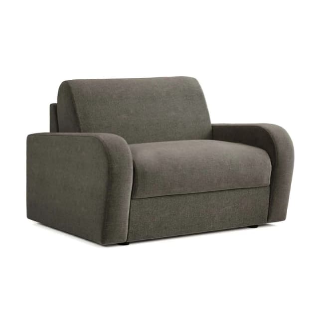 Jay-Be Jay-Be Deco Brushed Twill Snuggle Chair Sofa Bed with Deep Sprung Mattress Pewter ONE SIZE