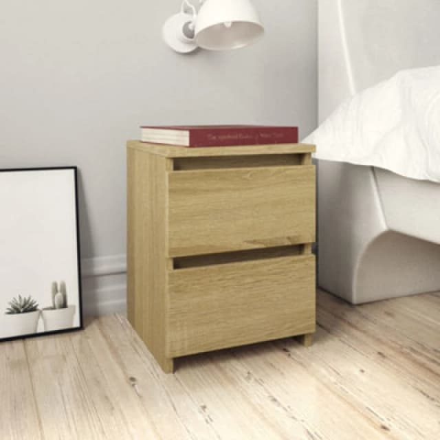 VIDAXL Bedside Cabinets 2 pcs Sonoma Oak 30x30x40cm Engineered Wood Vidaxl 8719883739175