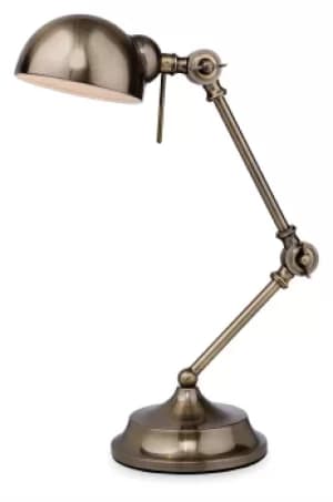 Beau 1 Light Table Lamp Antique Brass, E14