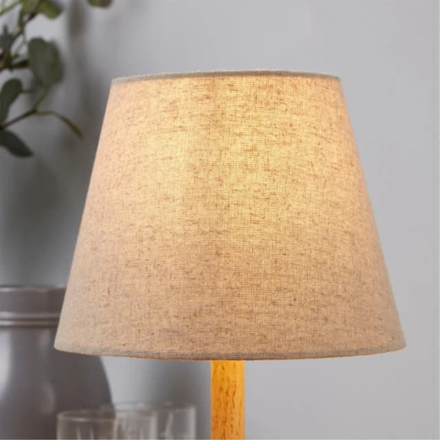 Lighting Collection Linen Tapered Shade Natural unisex 20cm
