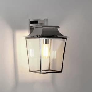 Outdoor Wall Light Polished Nickel IP23, E27