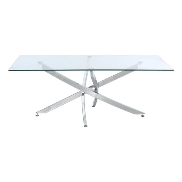 Kabinet UK Modern Futuristic Glass Coffee End Table Coffee Tables One size Silver 42493111000