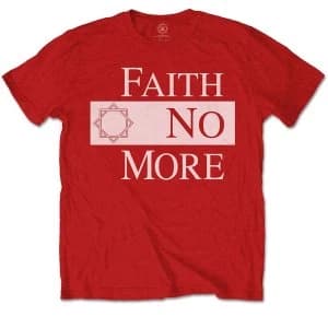 Faith No More - Classic New Logo Star Unisex Large T-Shirt - Red