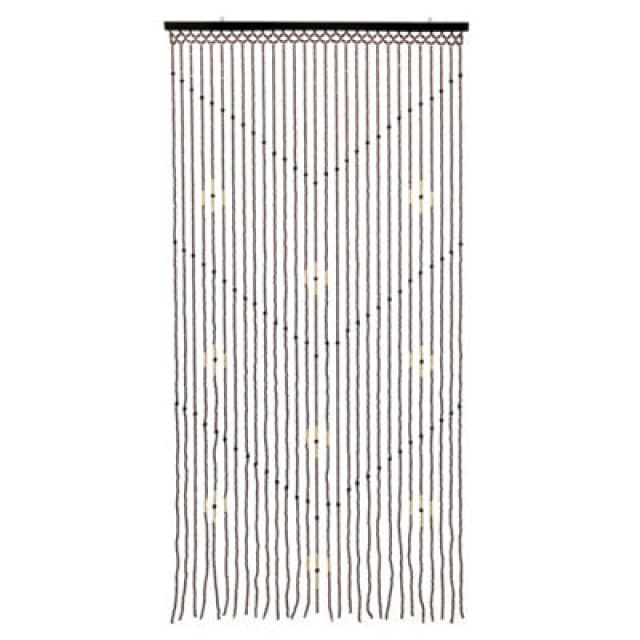 JVL Tuscany Beaded Door Curtain - Arrow Light Brown