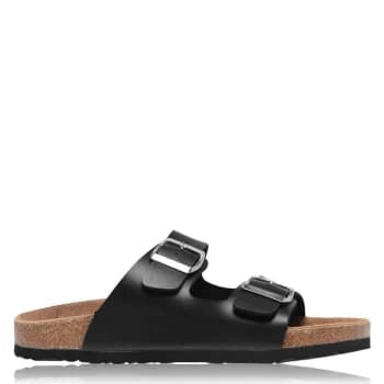 Linea Cork Sandals - Black