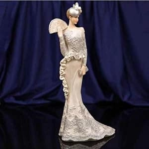 Bolero Collection Lady Figurine in Silver Dress 34.5cm