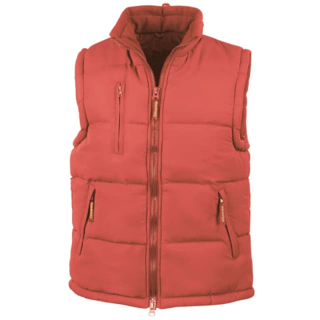 Result Result Men Padded Body Warmer in Red Size: X-Small Red XS Male 5063470512034