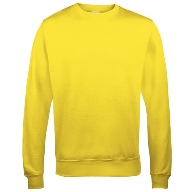 AWDis AWDis Just Hoods Crew Neck Plain Sweatshirt (280 GSM) in Yellow Size: X-Small Yellow XS Unisex 5055805499783