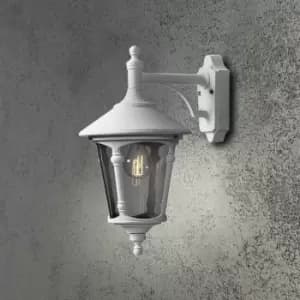 Virgo Outdoor Classic Lantern Matt White Wall Light, IP23