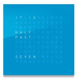 QLOCKTWO Classic Blue Candy Wall Clock 45cm