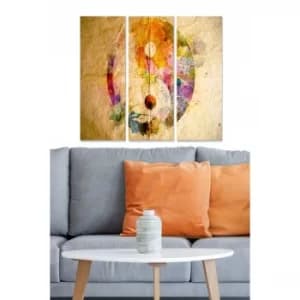 MDF2517363 Multicolor Decorative MDF Painting (3 Pieces)